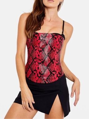 MIAOU CHUCK CORSET ROUGE PYTHON MSRP $295